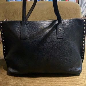 Kate Spade Studded Leather Tote made in Rwanda.